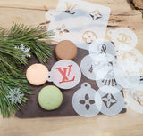 LV stencil for macaron (2")