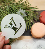 LV stencil for macaron (2")