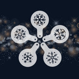 Stencils set #4 "Snowflakes" of 5, stencils 4"x6" Christmas / Winter Reusable Plastic Stencil