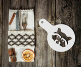 Raccoons Coffee Stencils Set of 4 | Cookie and Cake stencils 4"x6"