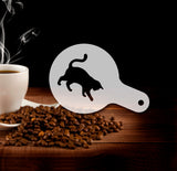 Stencils for coffee and cookies "Kitties" Set of 5 #2, stencils 4" and 6"