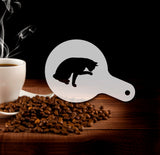 Stencils for coffee and cookies "Kitties" Set of 5 #2, stencils 4" and 6"