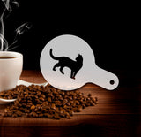 Stencils for coffee and cookies "Kitties" Set of 5 #2, stencils 4" and 6"