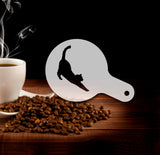 Stencils for coffee and cookies "Kitties" Set of 5 #2, stencils 4" and 6"
