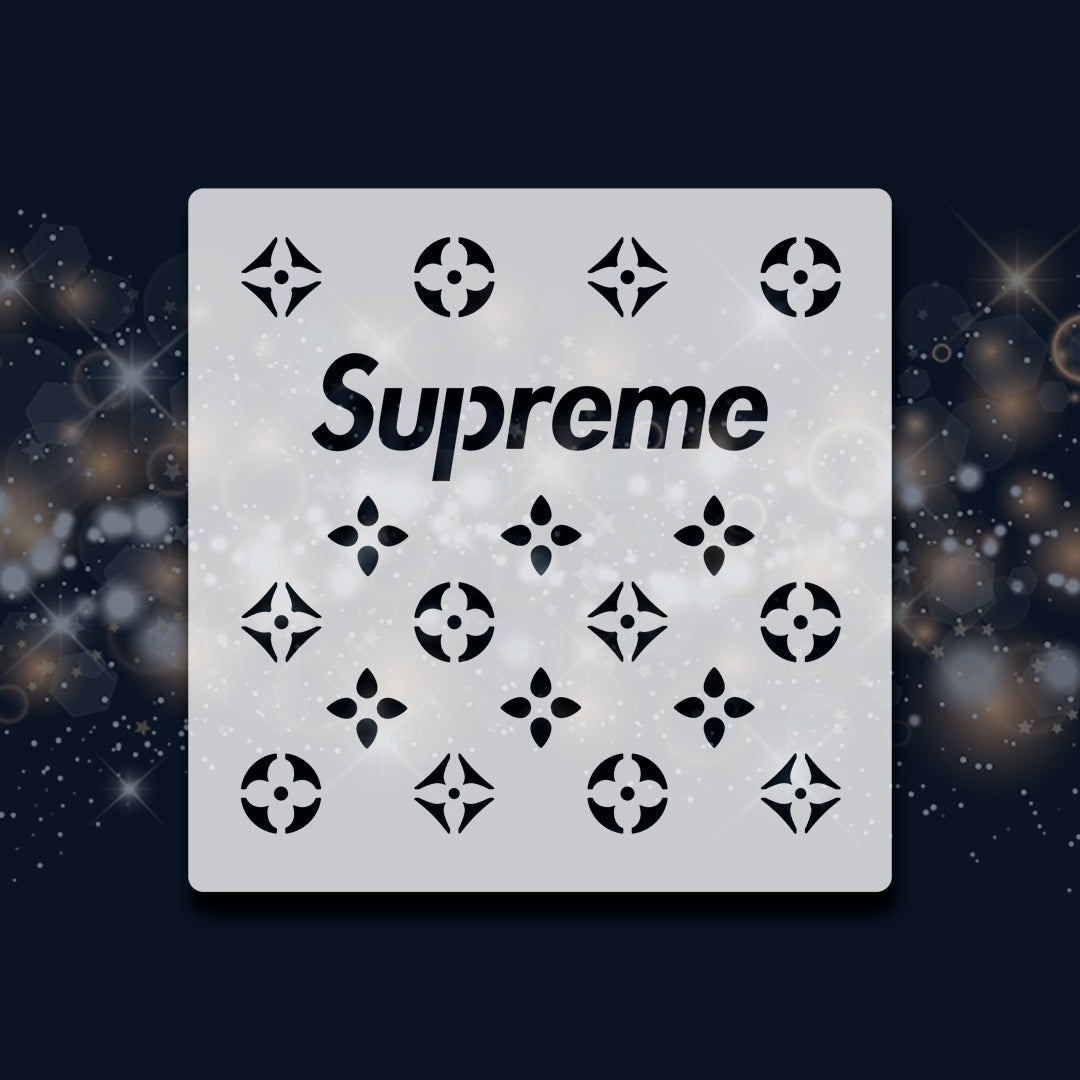 Custom Supreme LV Stencil (2 sheets)