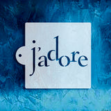 J'adore Logo Stencil
