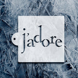 J'adore Logo Stencil