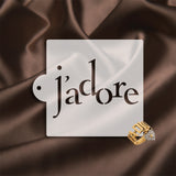 J'adore Logo Stencil