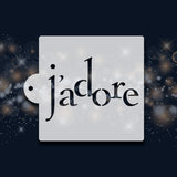 J'adore Logo Stencil