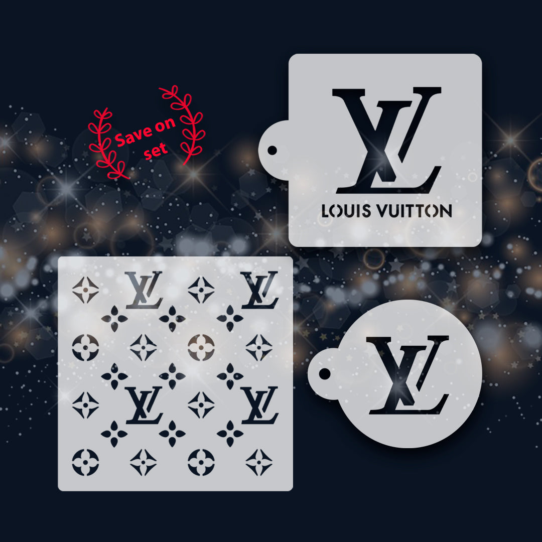 LV Louis Vuitton 1″ Inch Reusable Airbrush Stencil Clear Transparent  Template Pattern Painting Craft Tool Spray Paint Art Fashion Print Designer  Purse Cake Decorating FREE SHIPPING – Flags, Banners, Posters …