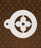 LV Flower Stencil 4"х4" nr. 3