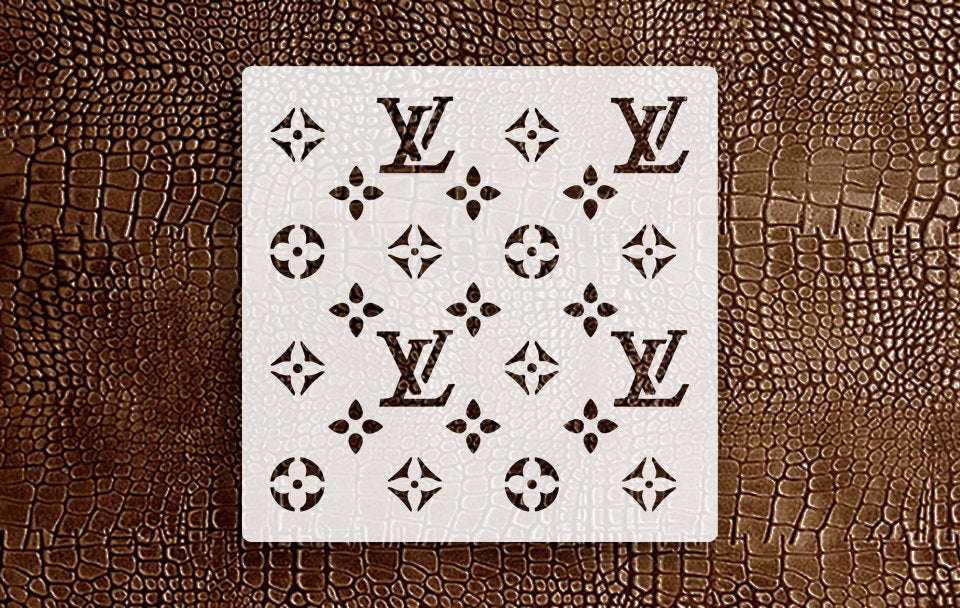 LV Louis Vuitton 1″ Inch Reusable Airbrush Stencil Clear Transparent  Template Pattern Painting Craft Tool Spray Paint Art Fashion Print Designer  Purse Cake Decorating FREE SHIPPING – Flags, Banners, Posters …