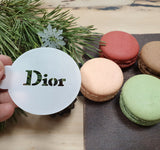 Dior stencil for macaron (2")