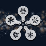 Stencils set "Snowflakes"of 5, stencils 4"x6" Christmas/Winter Reusable Plastic Stencil
