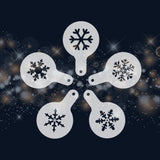 Stencils set #2 "Snowflakes"of 5, stencils 4"x6" Christmas/Winter Reusable Plastic Stencil