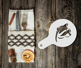 Raccoons Coffee Stencils Set of 4 | Cookie and Cake stencils 4"x6"