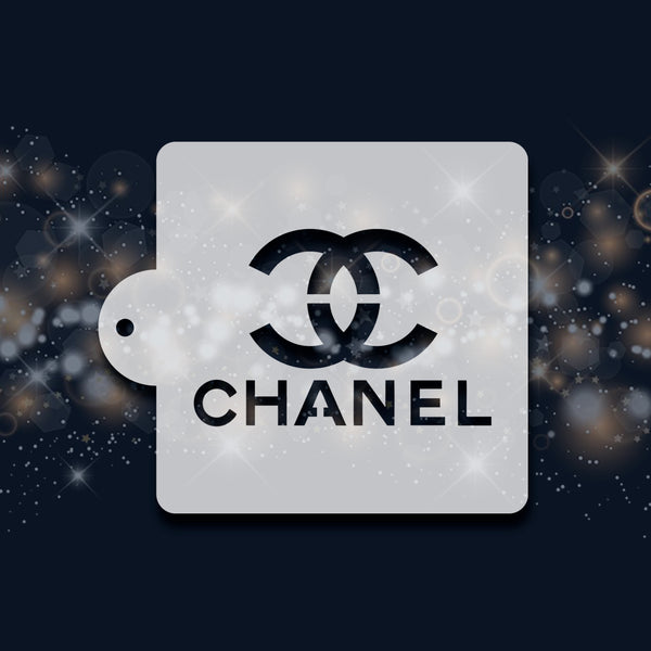Chanel Big Signature Logo In Black Background With Full Circels Of Diamonds  Window Curtain  REVER LAVIE