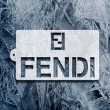 Fendi Logo Pattern Stencil  6"x11" nr. 42