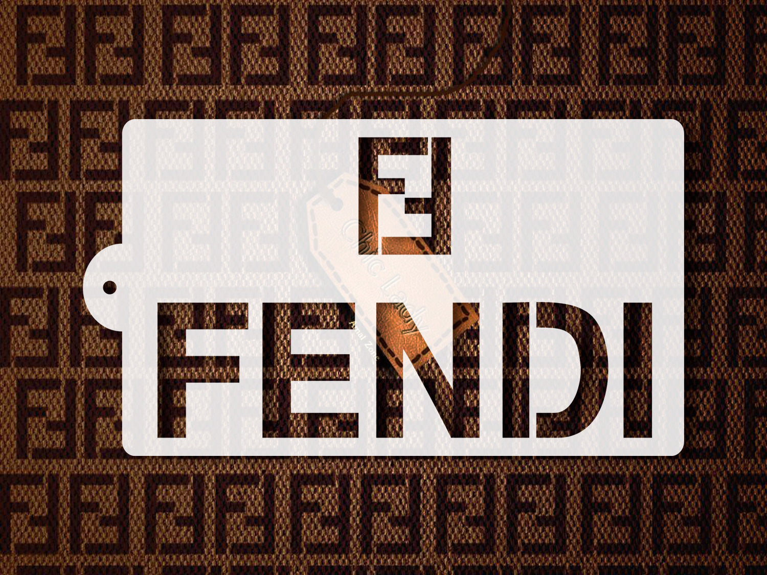 Pattern Fendy Fendi Logo Pattern Stencil #42 - 6×11 in (15×27 cm) – luxgiftz
