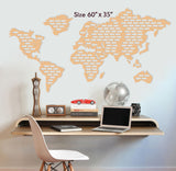 Large 60''x35'' wine cork map, Wooden cork display collection, Gift for wine lovers