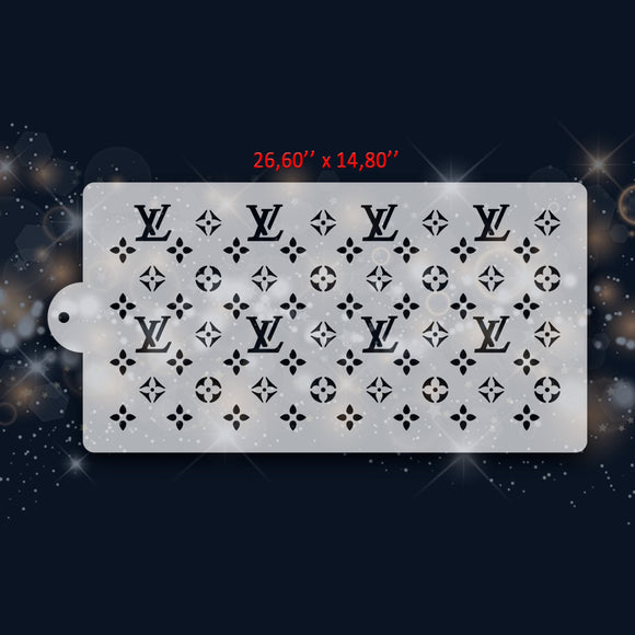 LV Louis Vuitton 1″ Inch Reusable Airbrush Stencil Clear