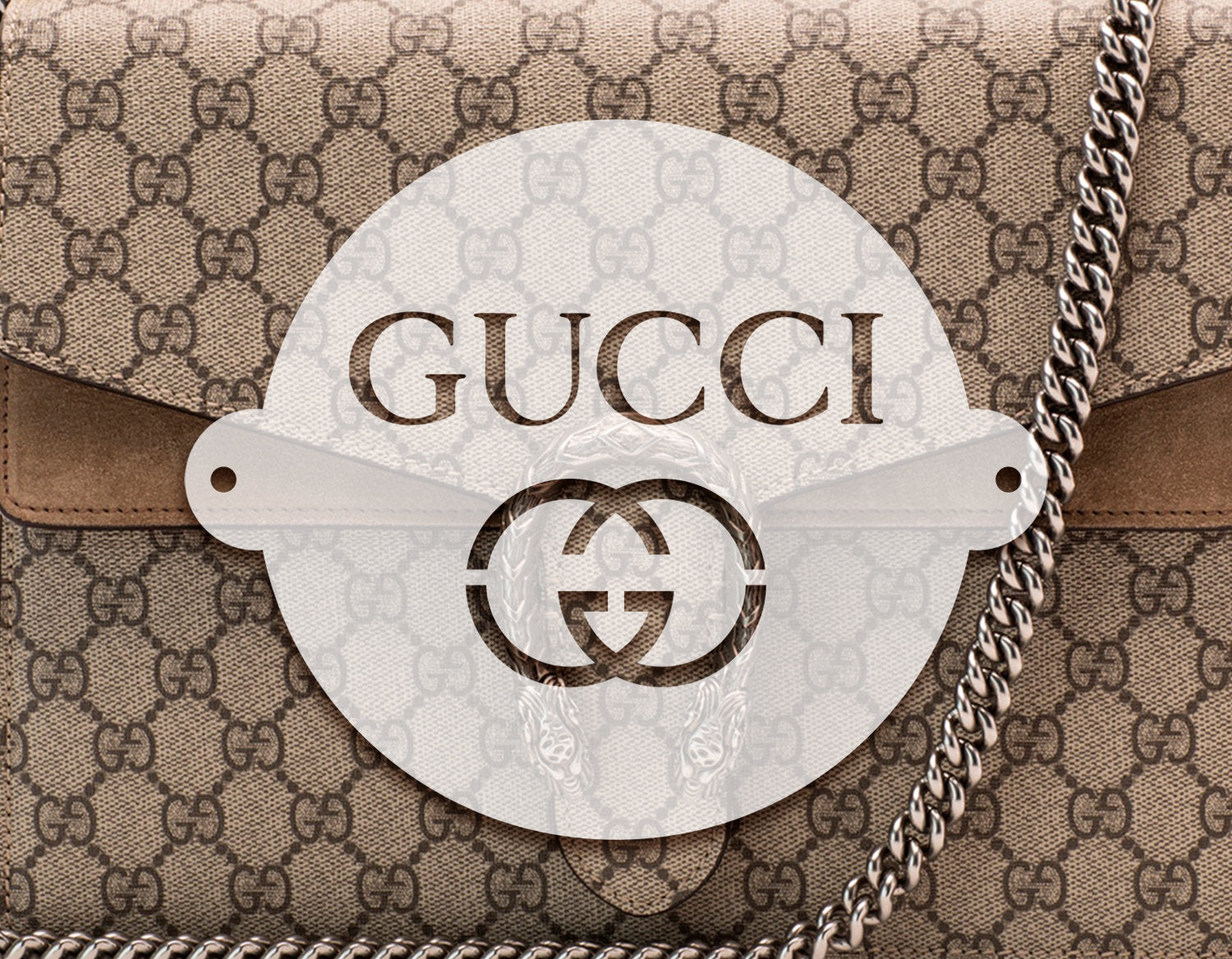 Logo Gucci Pattern Stencil