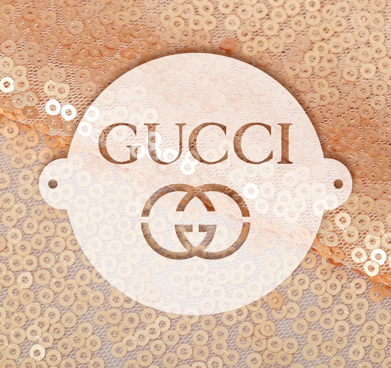 13cm-27cm Plastic Designer Brands Logo Cake Stencil-Gucci-YVL